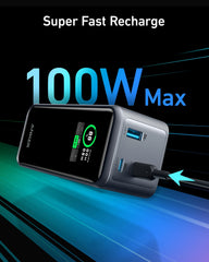 Anker Prime Power Bank 20,000mAh (200W) + Anker Nano Charger (45W) with USB-C to USB-C Cable