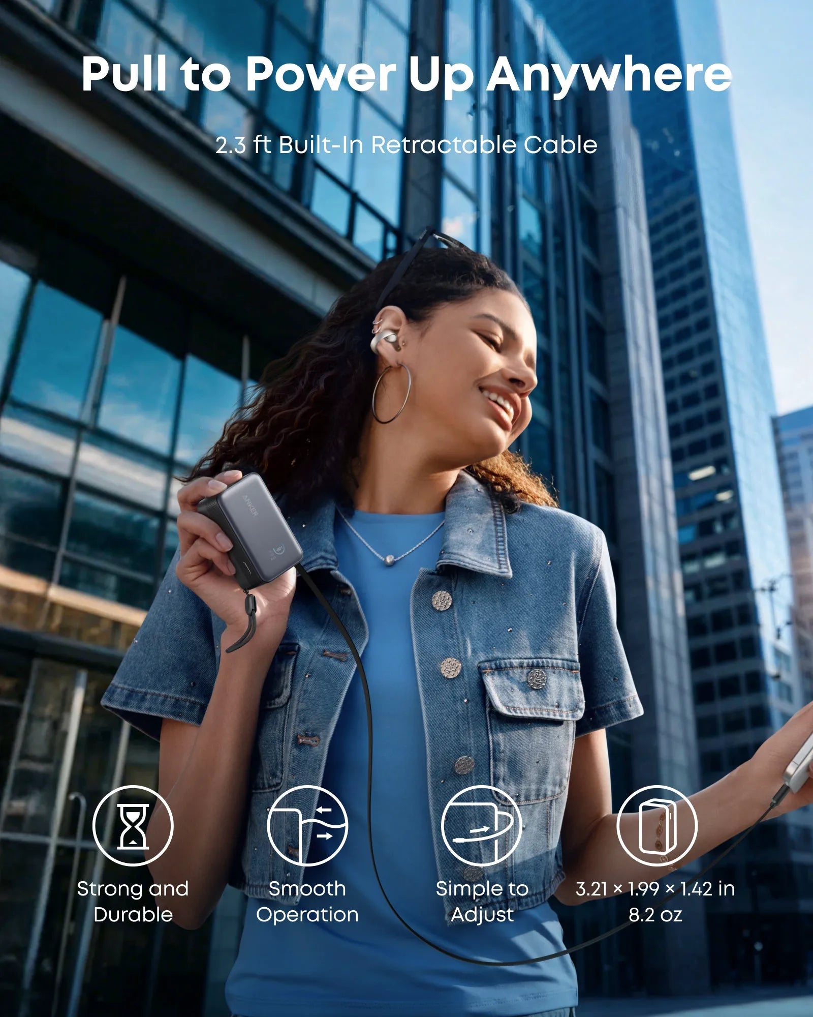 Anker Nano Power Bank 10K with 45W and Built-In Retractable USB-C Cable