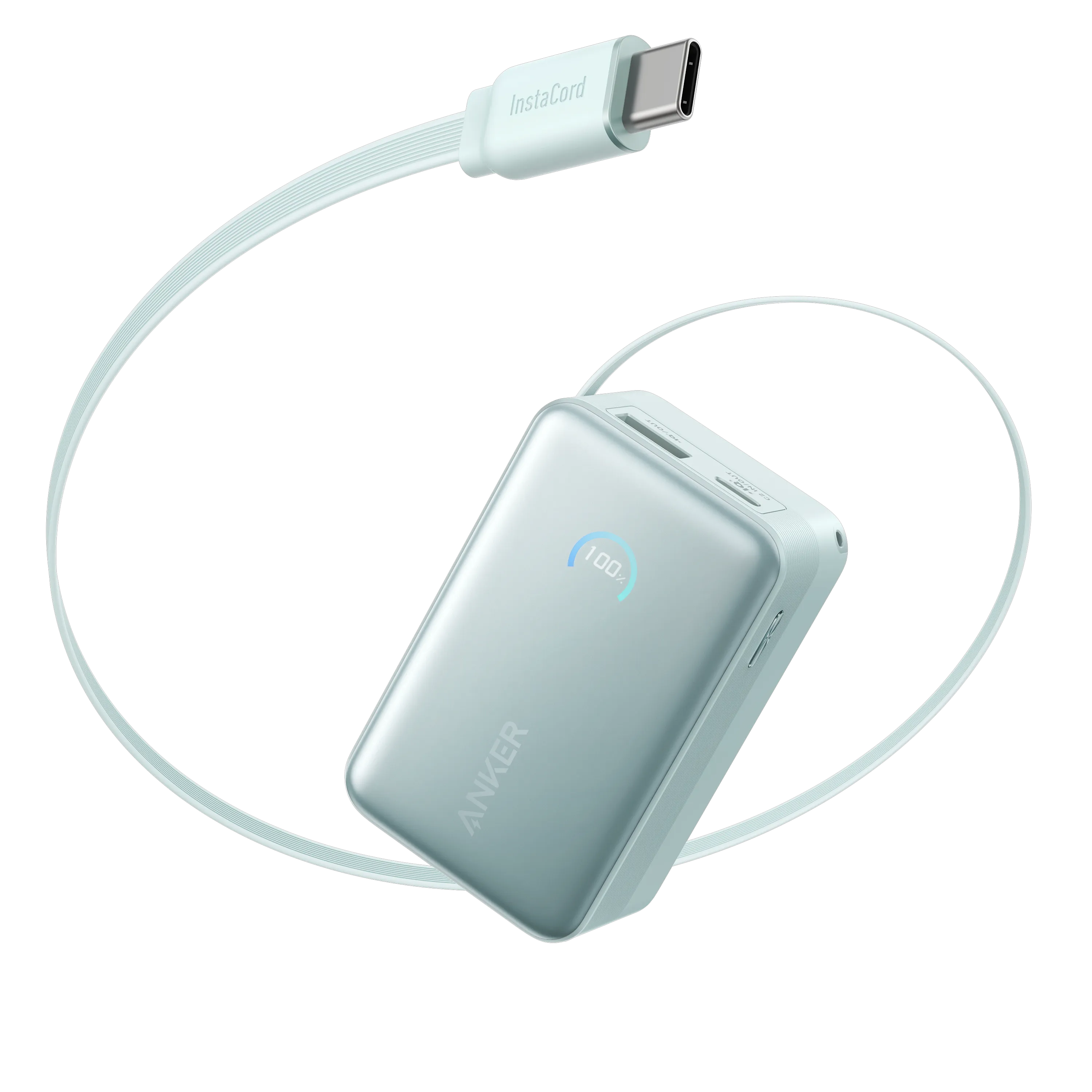 Anker Nano Power Bank (10K, 45W, Built-in Retractable USB-C Cable)