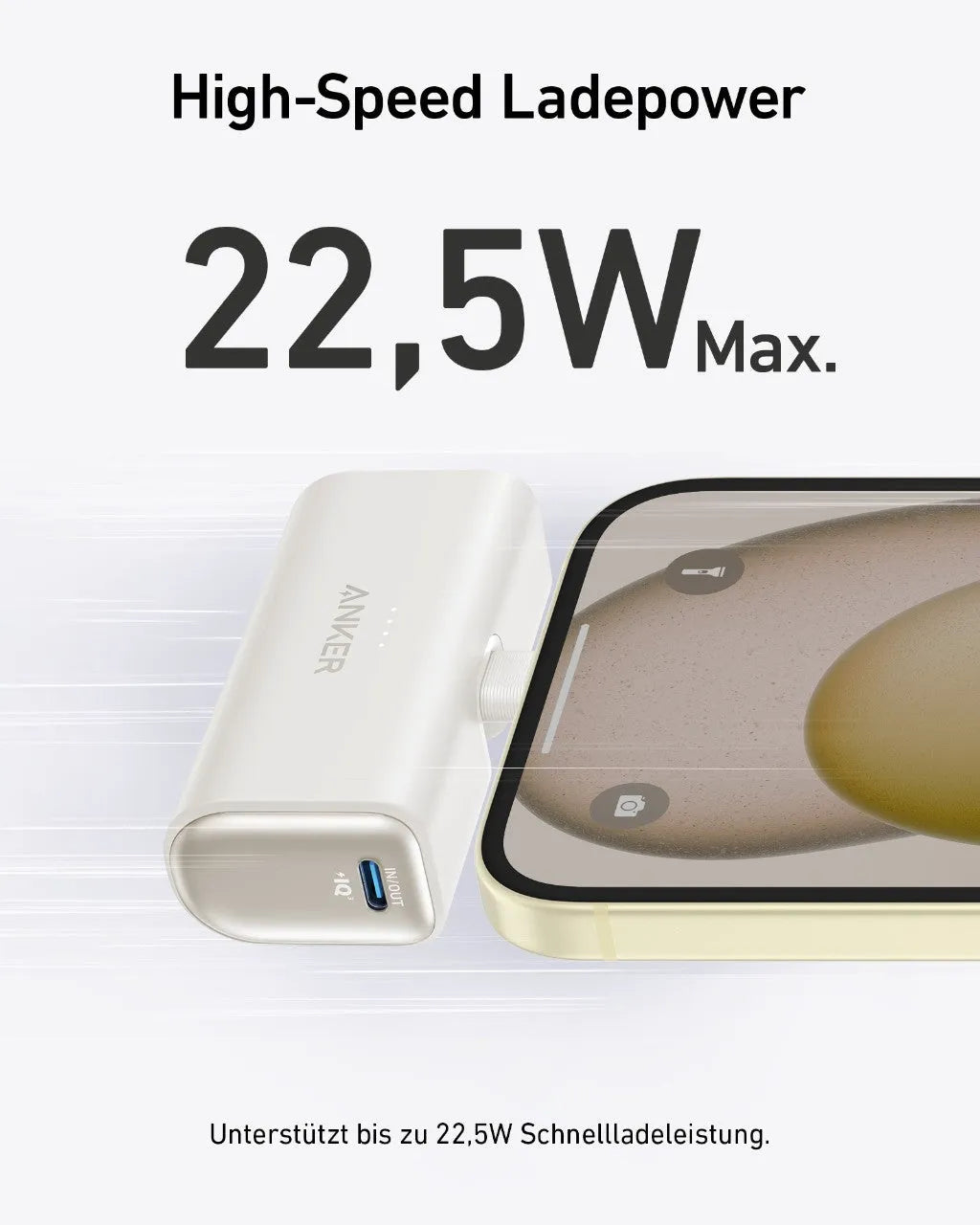 Anker Nano Power Bank (22.5W, Built-in USB-C Connector)