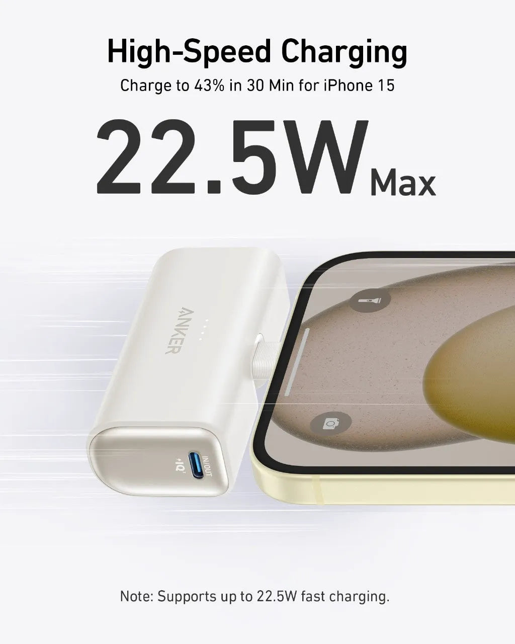 Anker Nano Power Bank (22.5W, Built-in USB-C Connector)