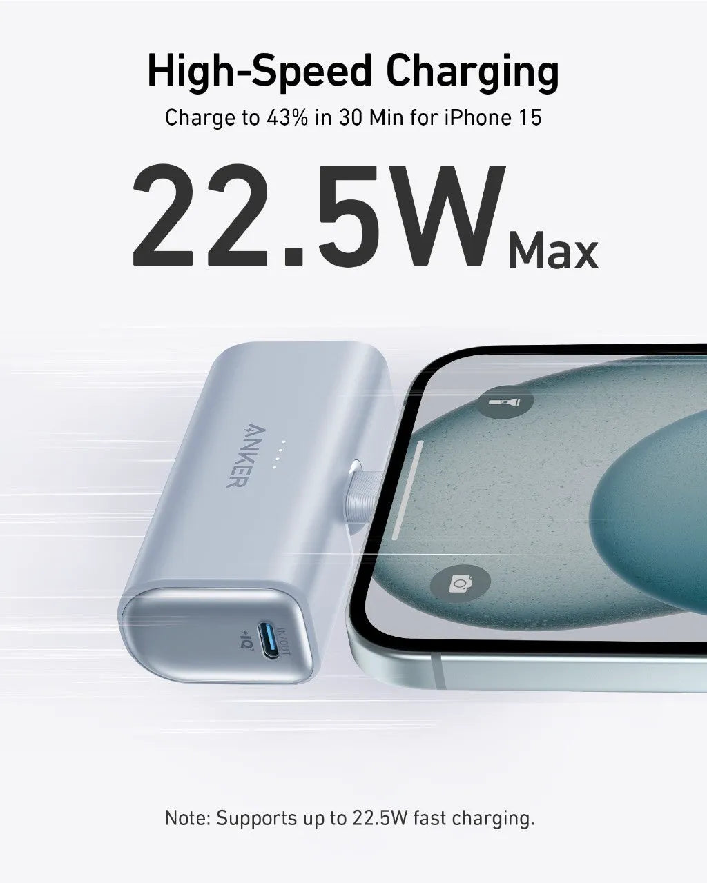 Anker Nano Power Bank (22.5W, Built-in USB-C Connector)