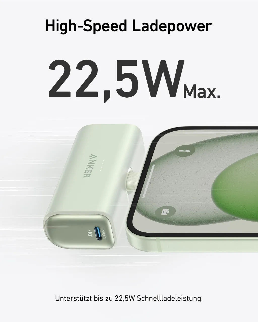 Anker Nano Power Bank (22.5W, Built-in USB-C Connector)