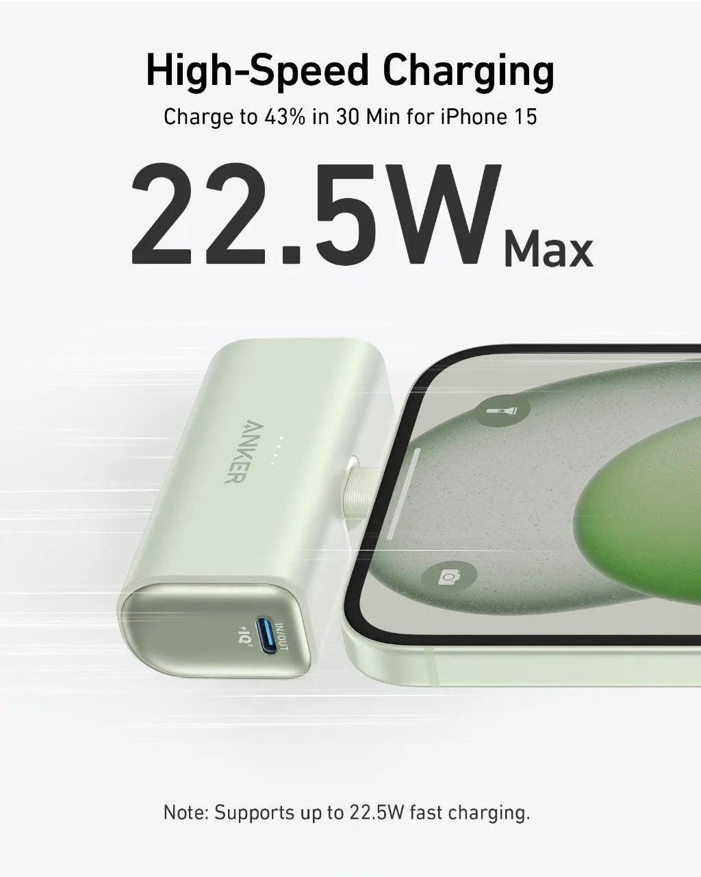 Anker Nano Power Bank (22.5W, Built-in USB-C Connector)