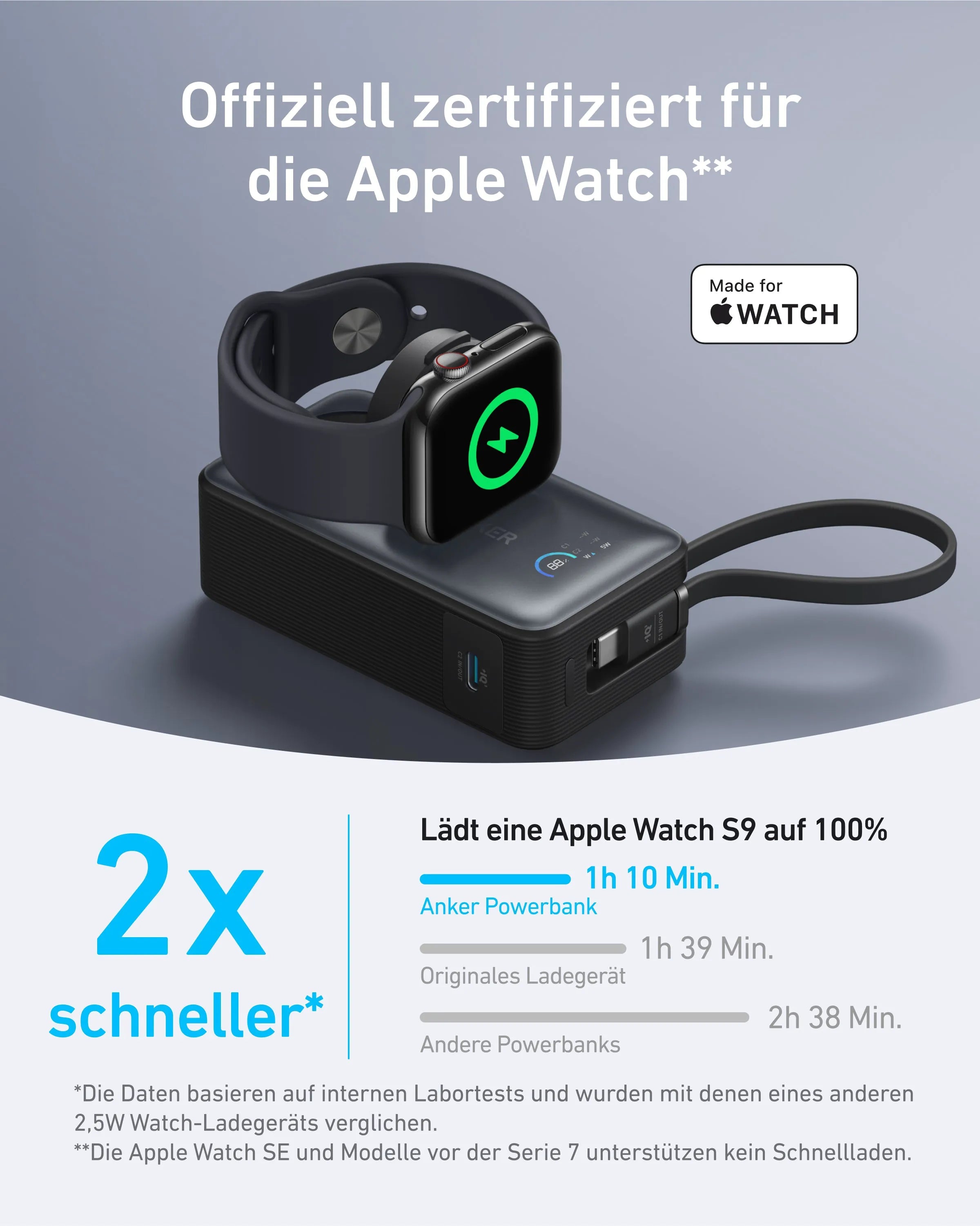 Anker MagGo Power Bank (10000mAh, 35W, for Apple Watch) | Exclusive Livestream Offer
