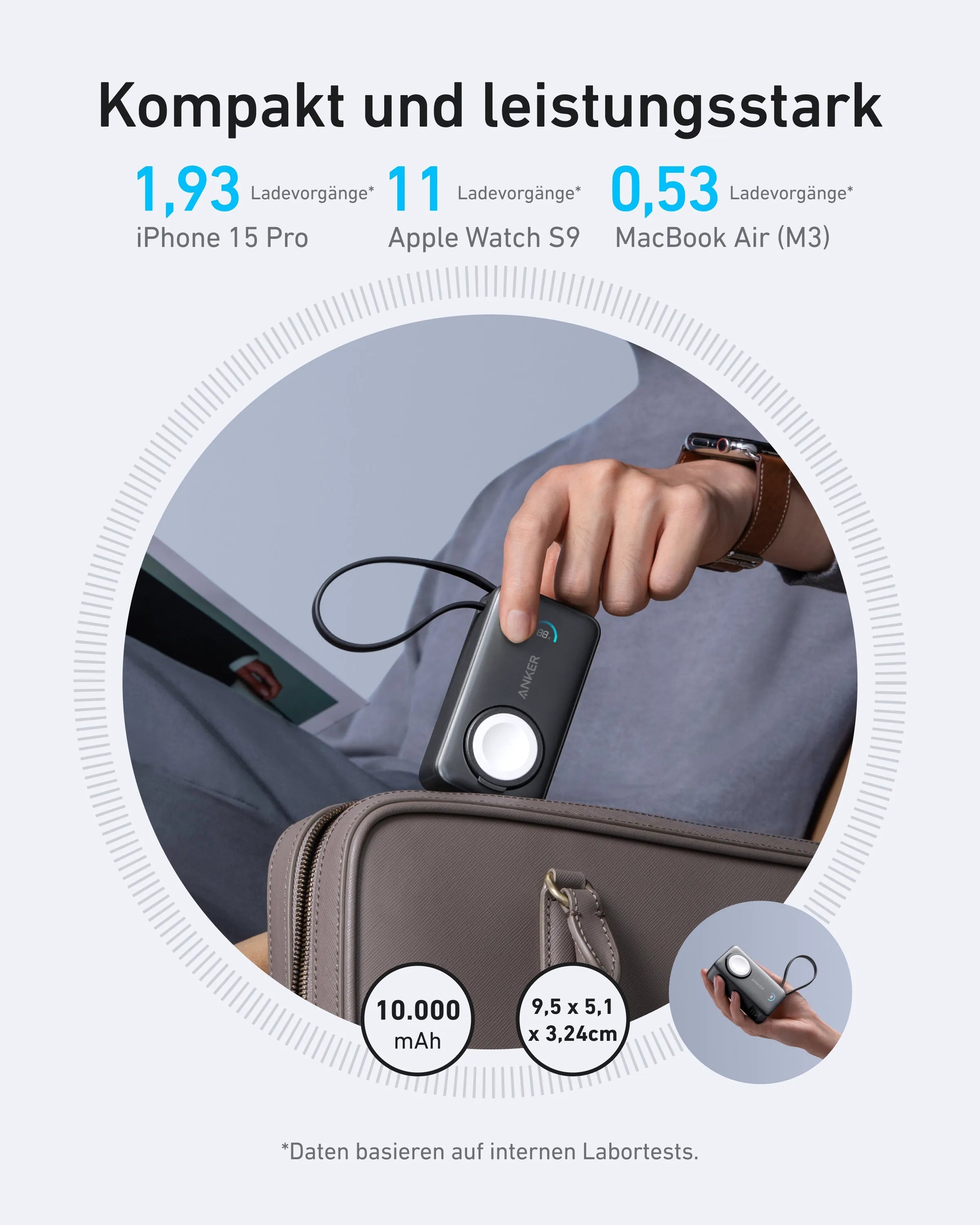 Anker MagGo Power Bank (10000mAh, 35W, for Apple Watch)