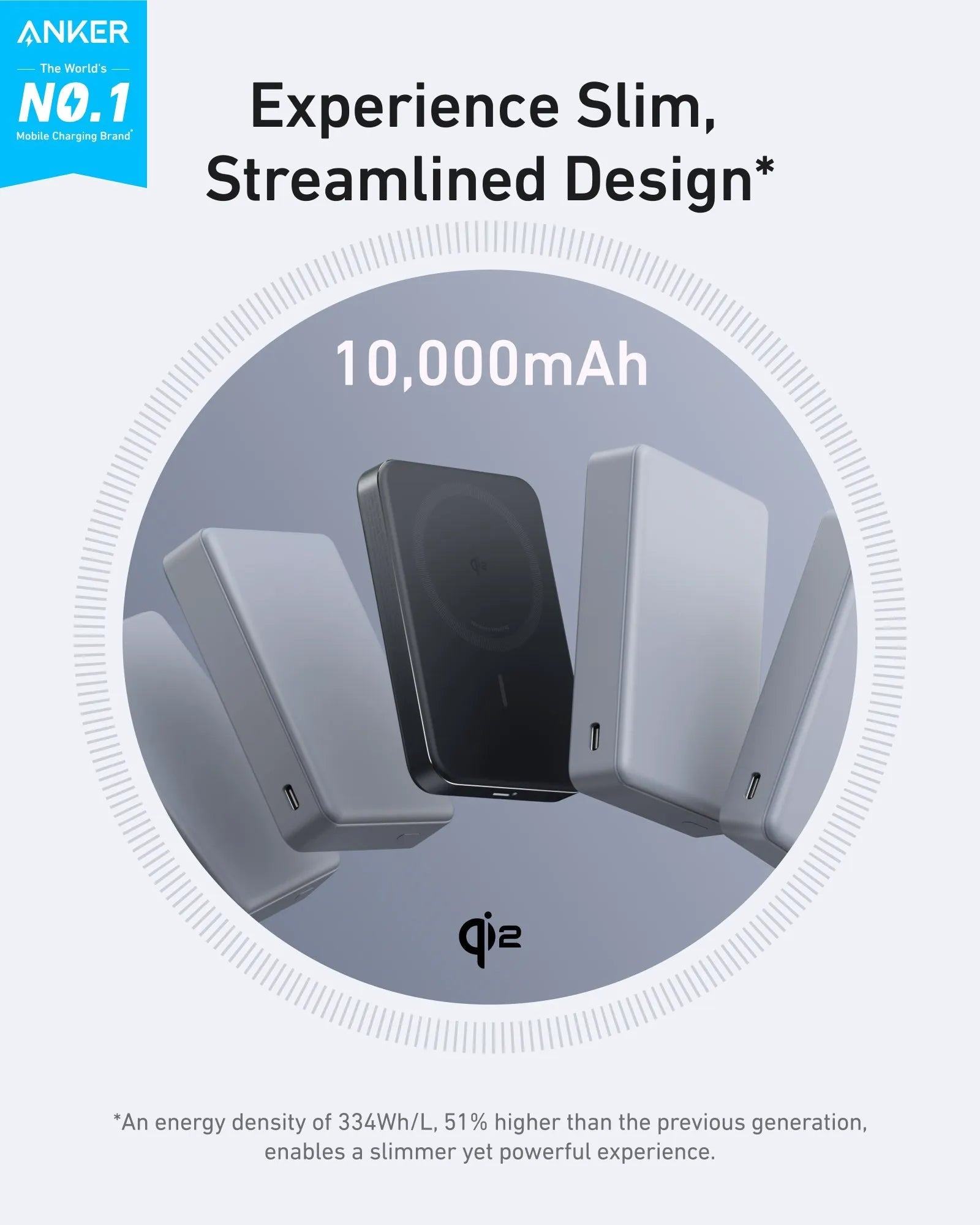 Anker MagGo Power Bank (10K, Slim) + Prime USB-C Cable (240W, Upcycled-Braided)