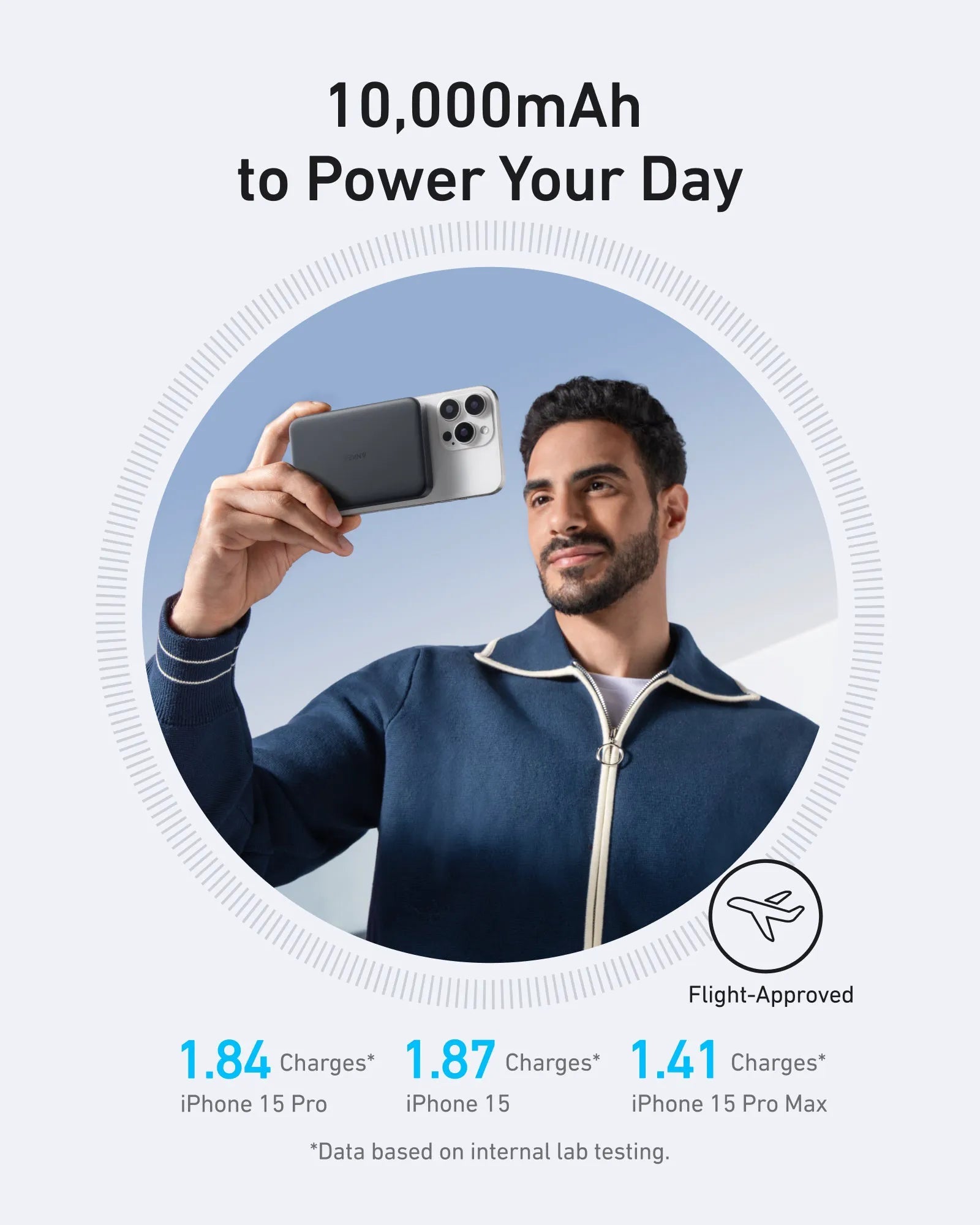 Anker MagGo Power Bank (10K, Slim) with USB-C to USB-C Cable (240W, Upcycled-Braided)