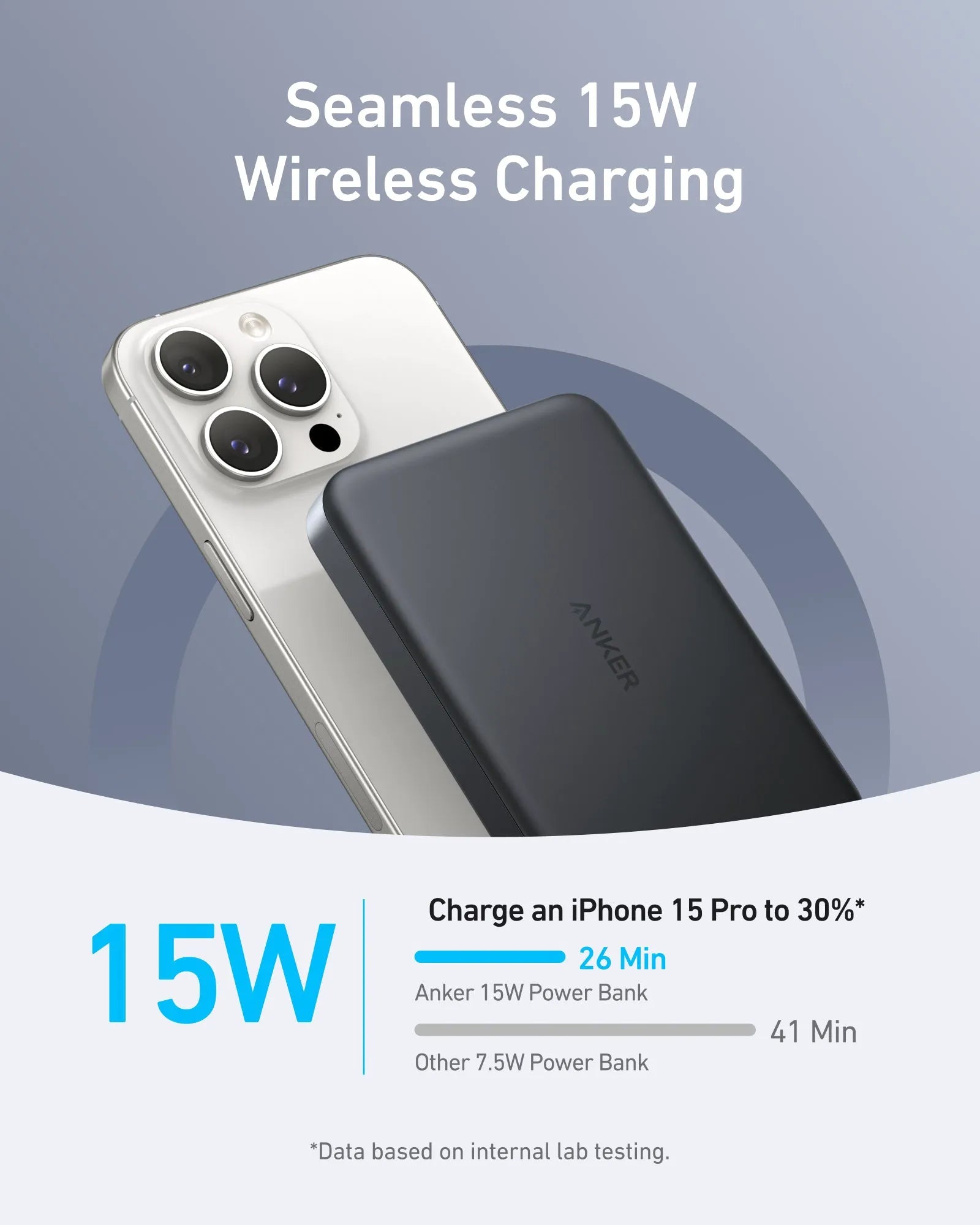 Anker MagGo Power Bank (10K, Slim) with USB-C to USB-C Cable (240W, Upcycled-Braided)