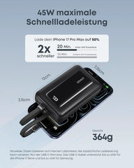 Anker Zolo Powerbank 20K 45W with Two Built-In USB-C Cables