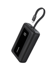Anker Zolo 20K Power Bank with 30W Fast Charging and Built-In USB-C Cable