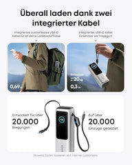 Anker Powerbank 25K 165W with Integrated and Retractable Cable