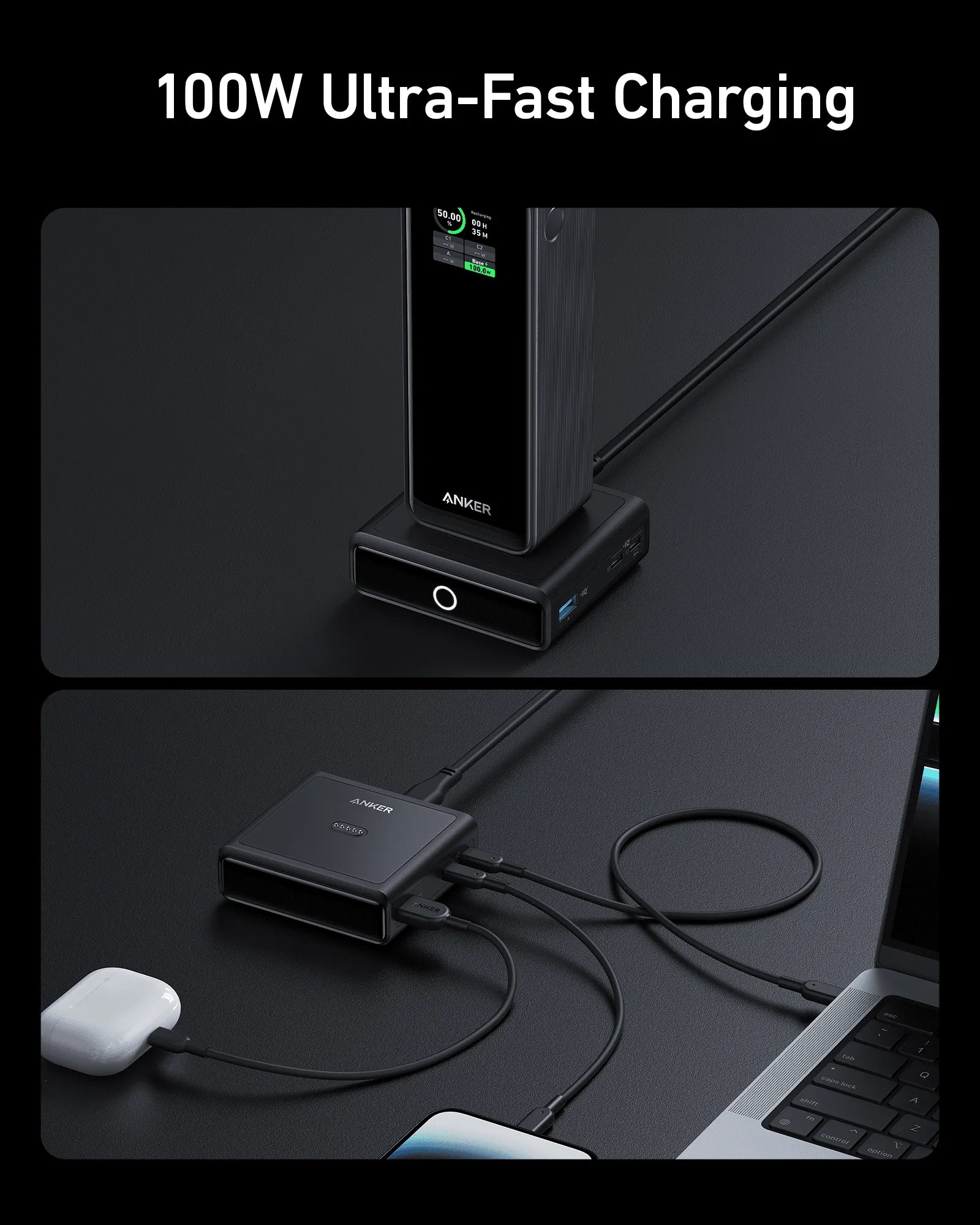 Anker Prime 20000mAh Power Bank (200W) with 100W Charging Base