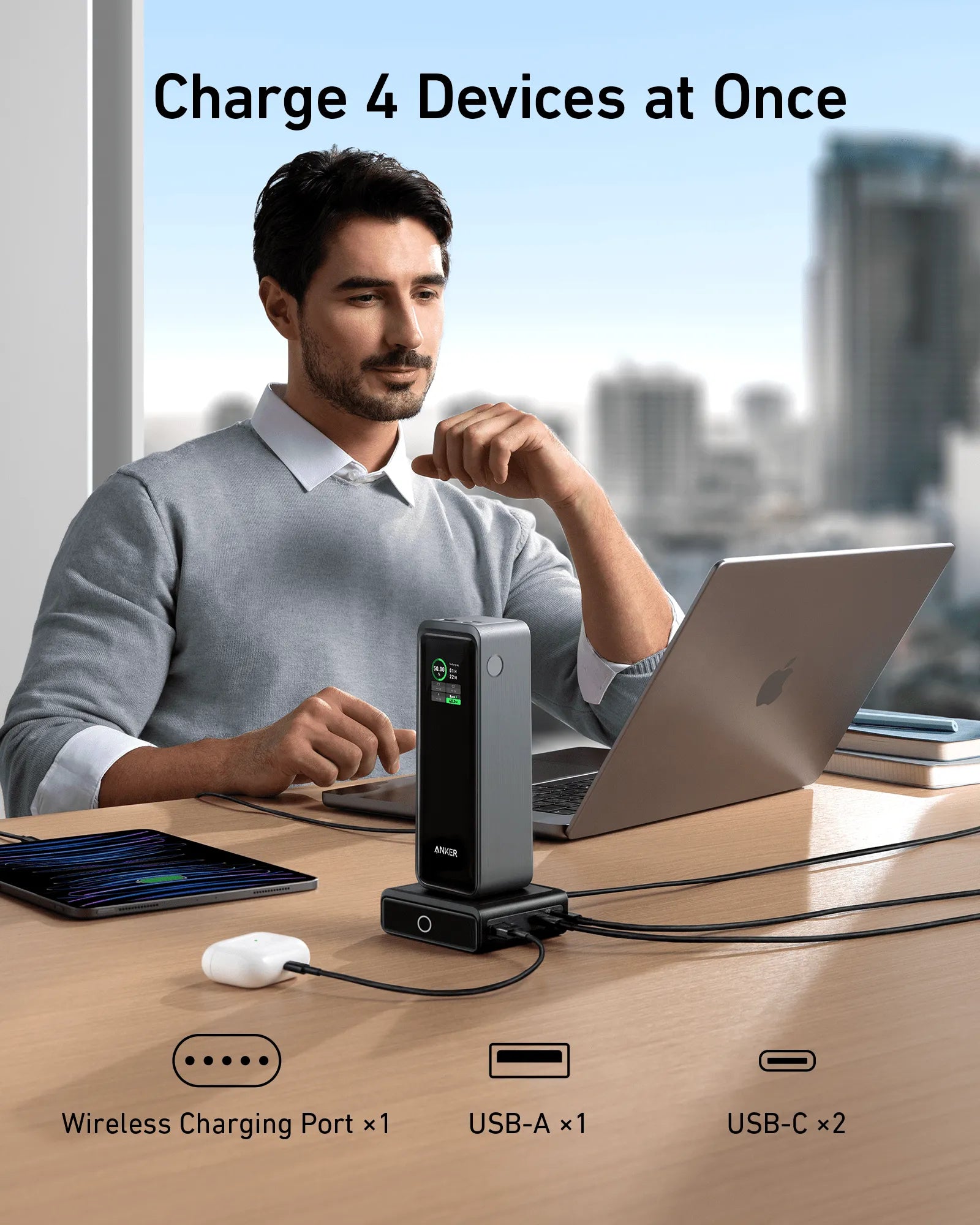 Anker Prime 20000mAh Power Bank (200W) with 100W Charging Base