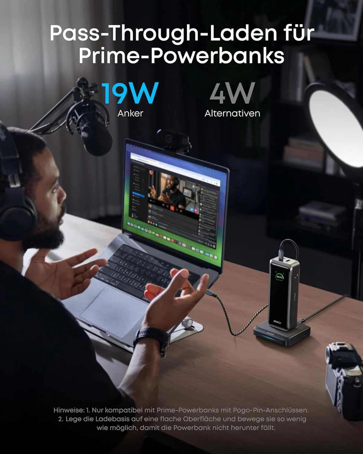 Anker Prime Power Bank 26K 300W with Charging Base 150W 3-Port Bundle