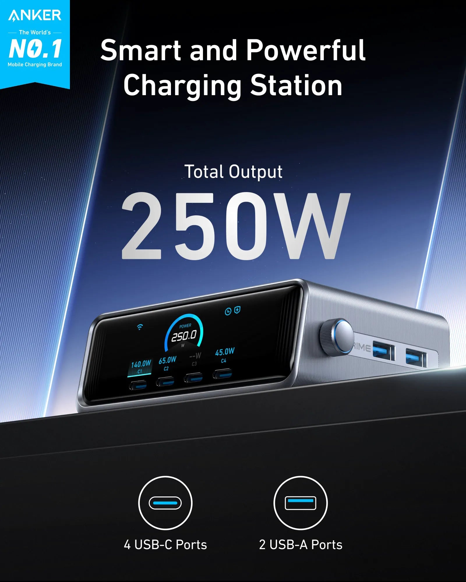 Anker Prime Power Bank (26,000mAh, 300W) and Anker Prime Charger (250W, 6-Port, GaNPrime)