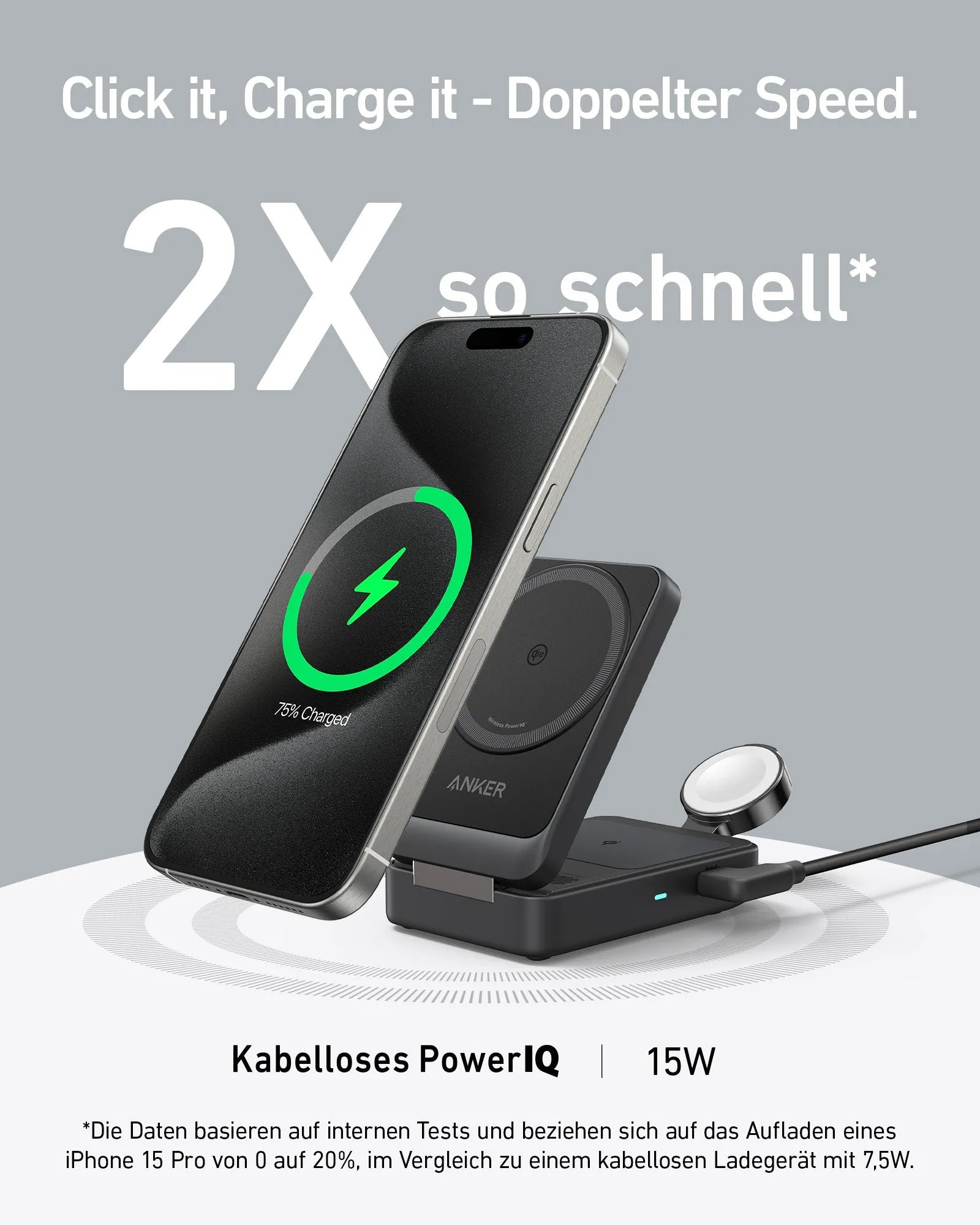 Anker MagGo Wireless Charging Station (Foldable 3-in-1)