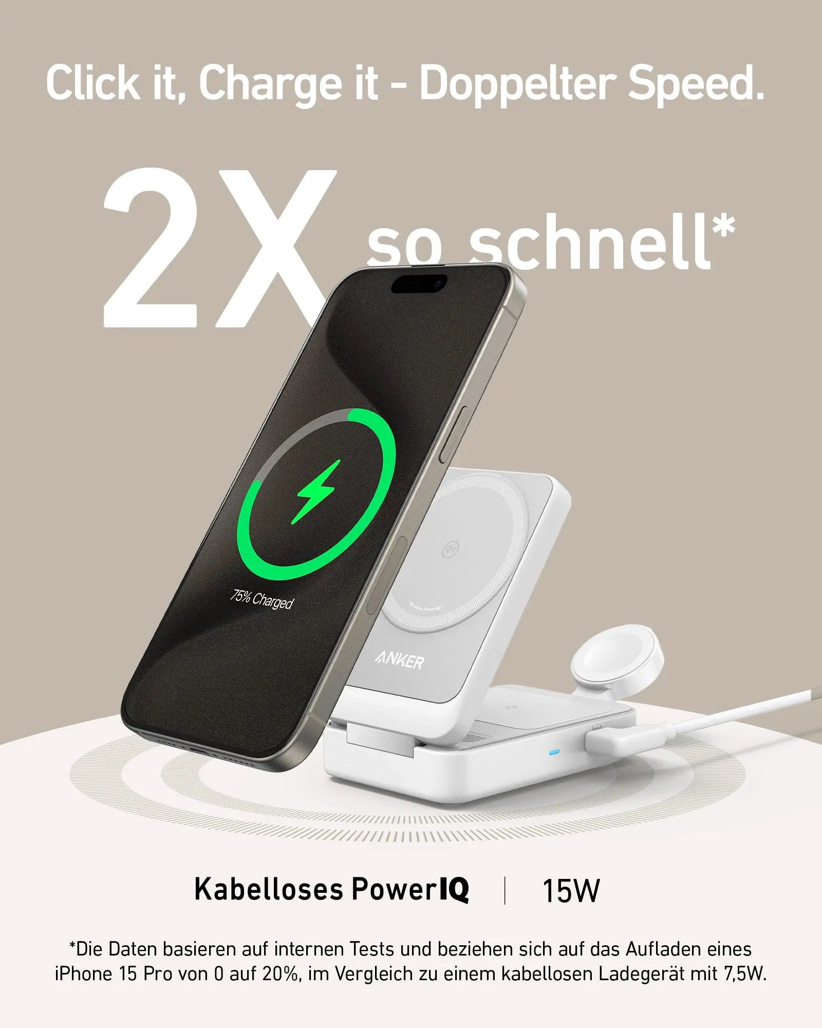 Anker MagGo Wireless Charging Station (Foldable 3-in-1)
