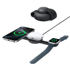 Anker MagGo 3-in-1 Foldable Wireless Charging Pad + 100W 3-Port Charger with Smart Display and USB-C Cable