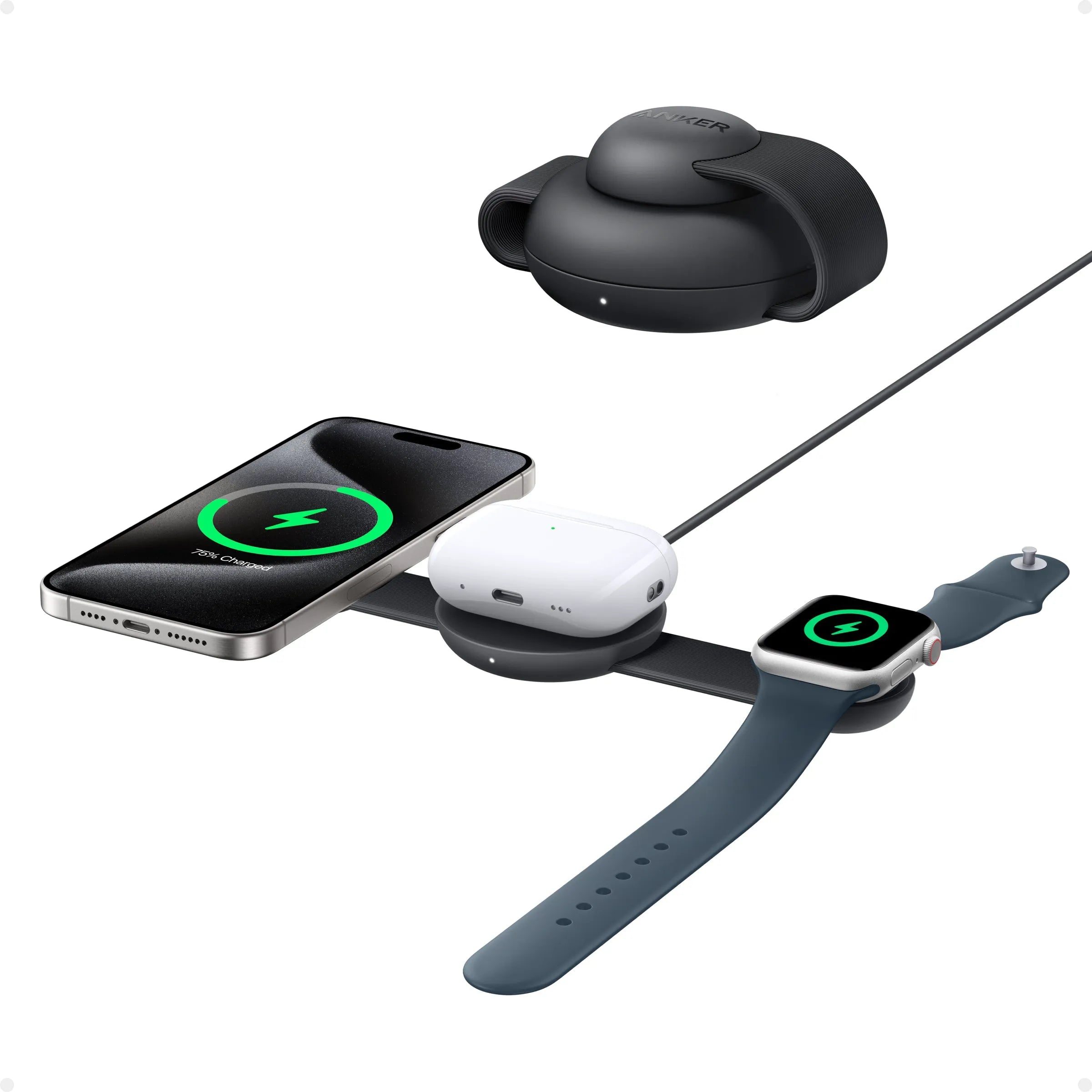 Anker MagGo Wireless Charging Station (3-in-1, Foldable Charging Pad) | Exclusive Livestream Offer