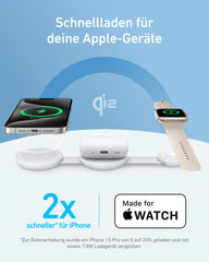 Anker MagGo Wireless Charging Station (3-in-1, Foldable Charging Pad)