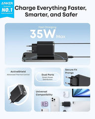 Anker Nano Charger 35W with Built-In Retractable USB-C Cable