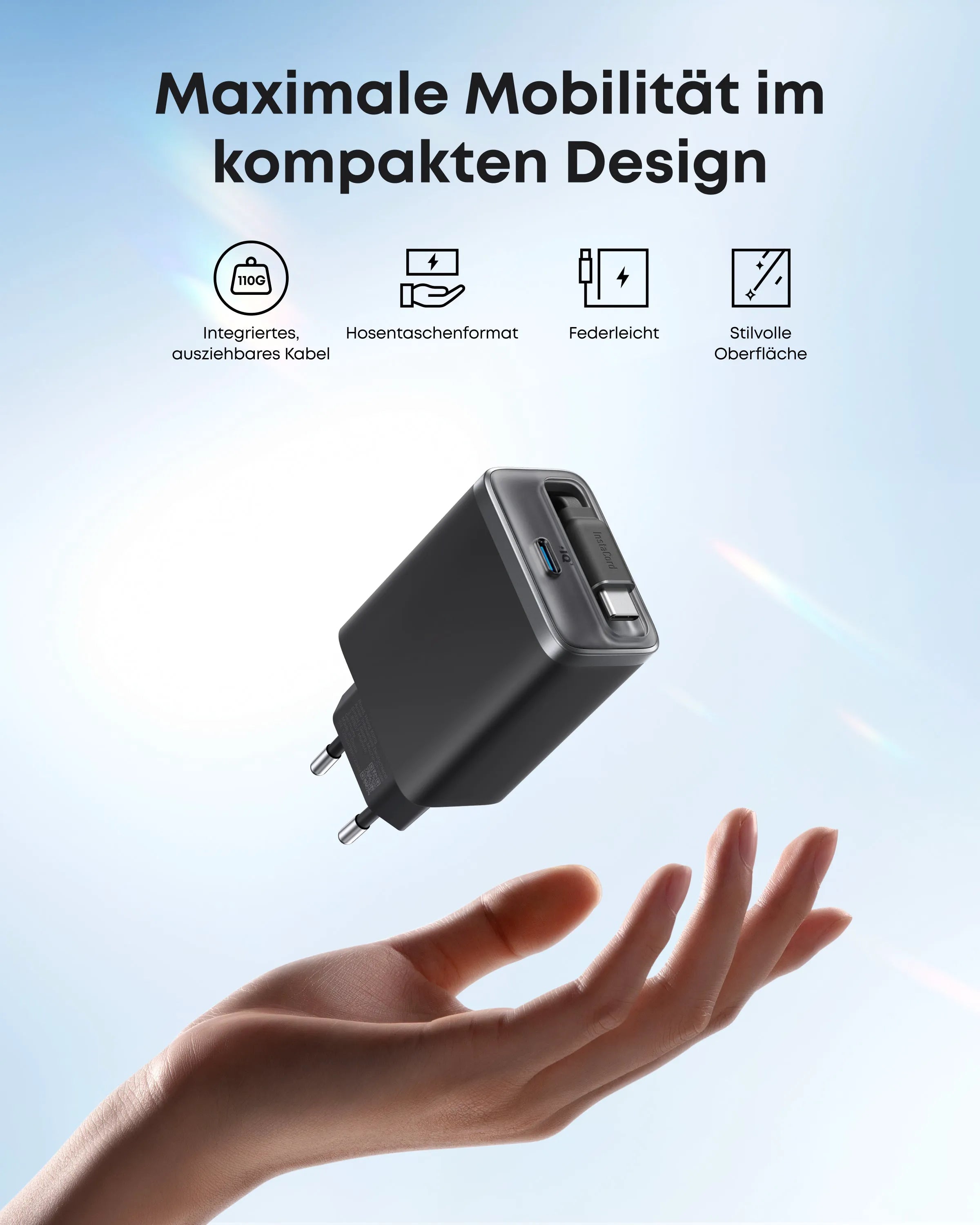 Anker Nano Charger (35W, Built-in Retractable USB-C Cable)