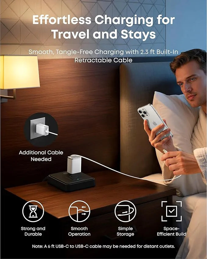 Anker Nano Charger 35W with Built-In Retractable USB-C Cable