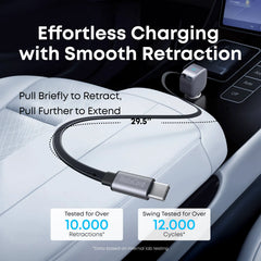 Anker Nano Car Charger 75W with Built-In Retractable USB-C Cable