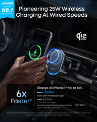 Anker Prime Wireless Car Charger with MagGo, AirCool, and Pad Features