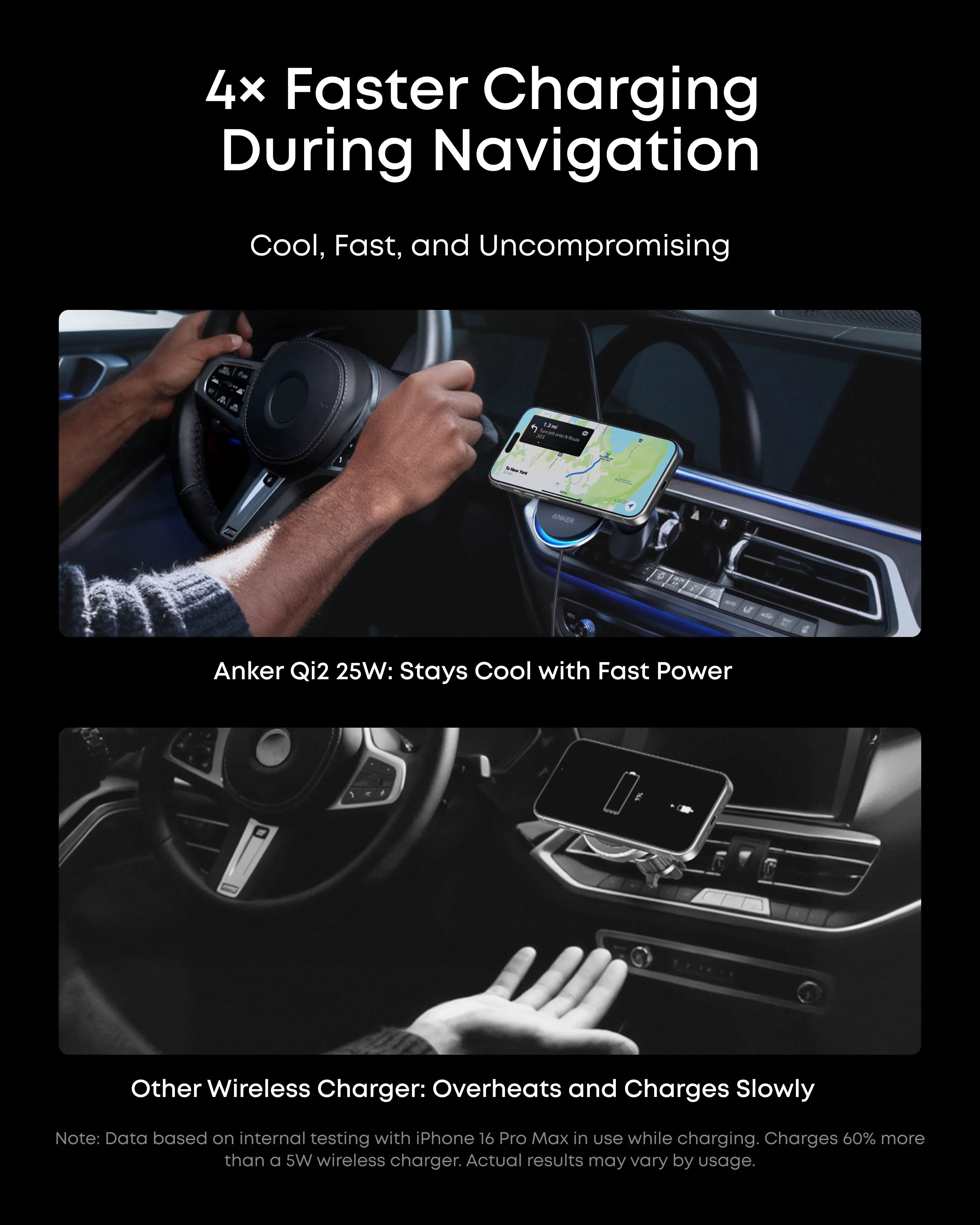 Anker Prime Wireless Car Charger with MagGo, AirCool, and Pad Features