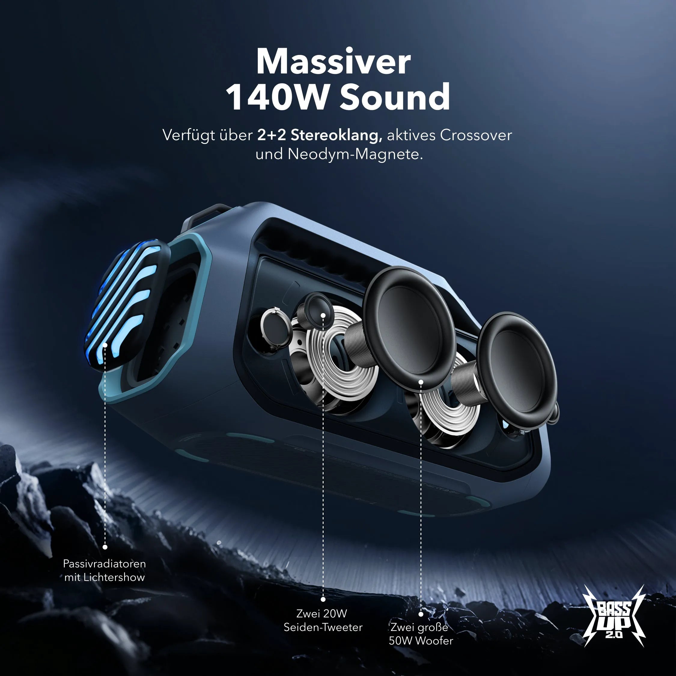 Boom 2 Plus | Bluetooth Speaker with Powerful Bass for Outdoors