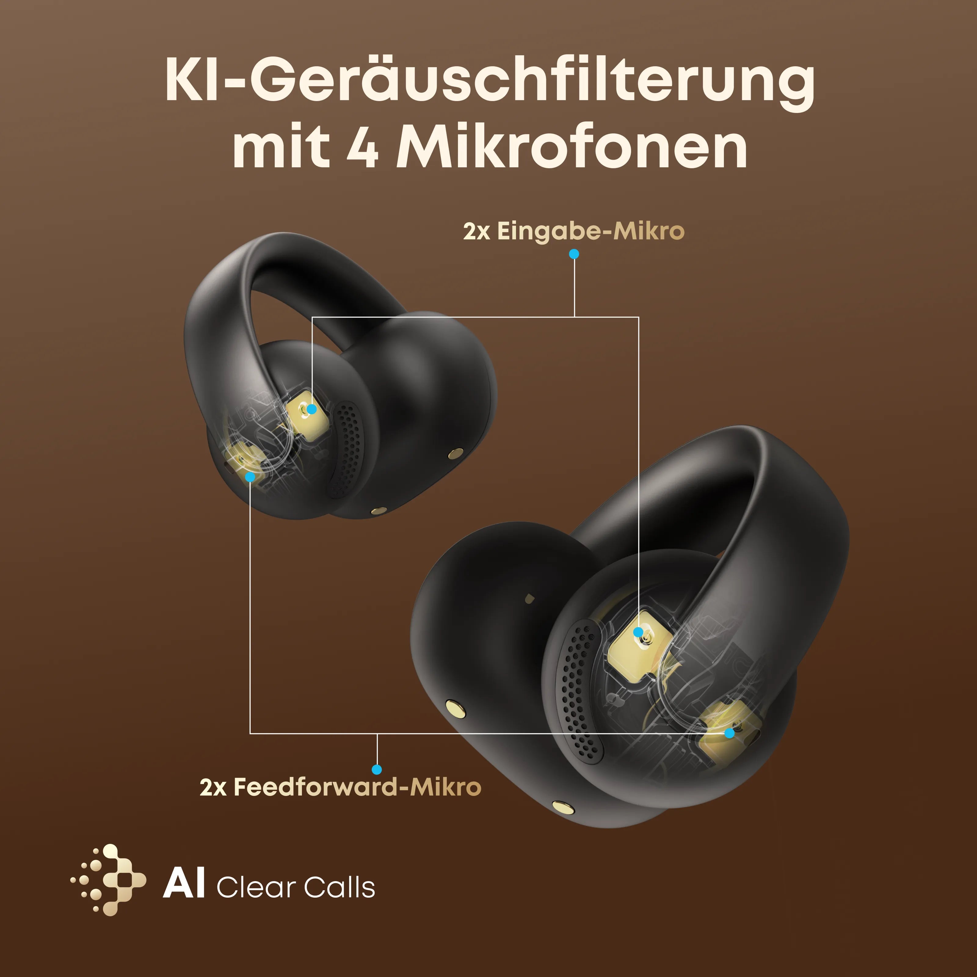 soundcore AeroClip Open-Ear Clip Earbuds with Adaptive Comfort