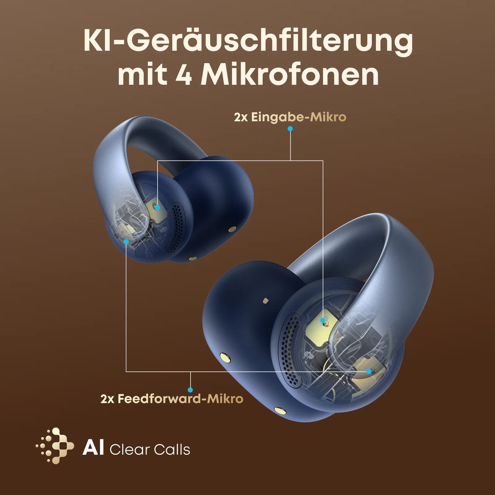 soundcore AeroClip Open-Ear Clip Earbuds with Adaptive Comfort