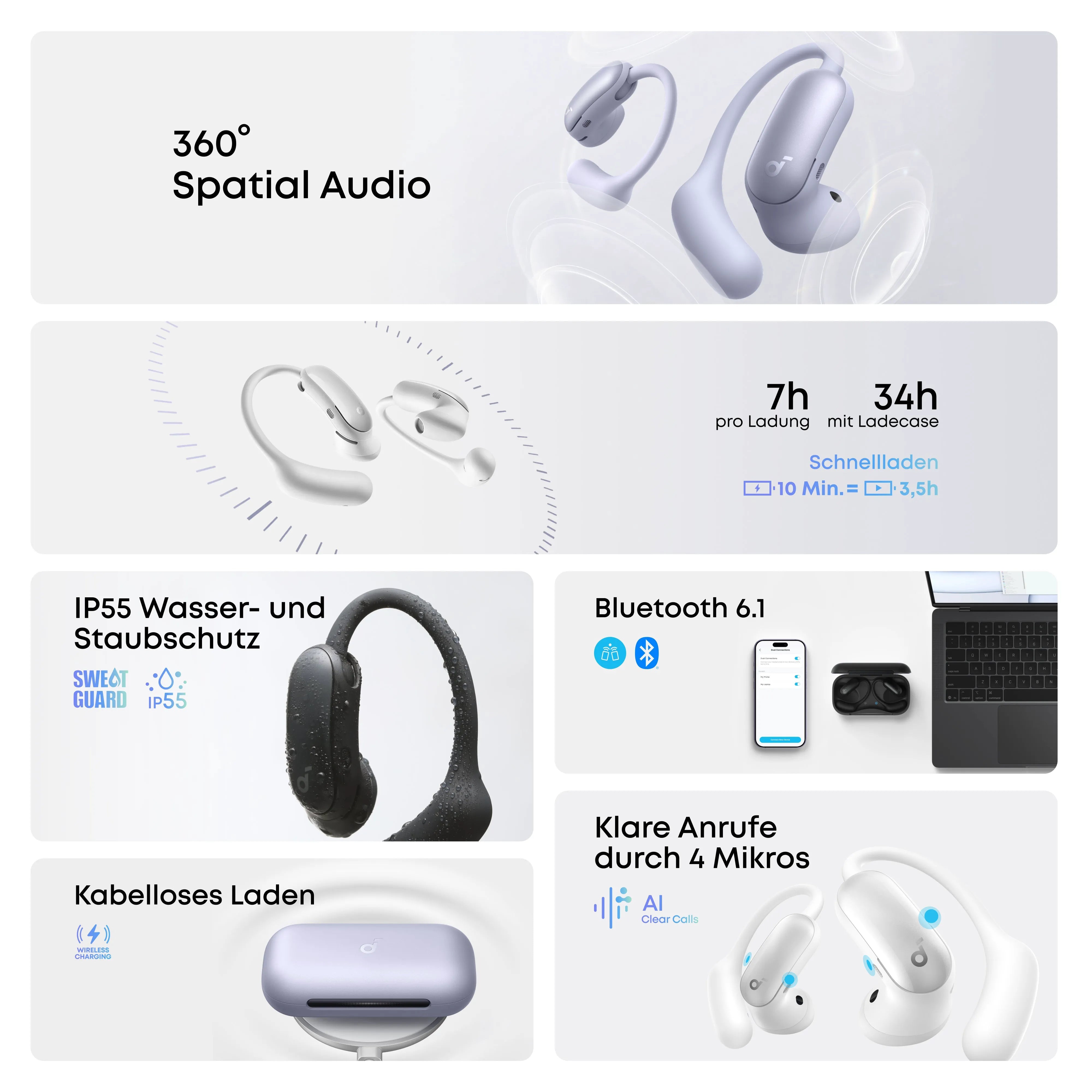 AeroFit 2 Pro | Semi-Open-Ear Earbuds for Every Situation