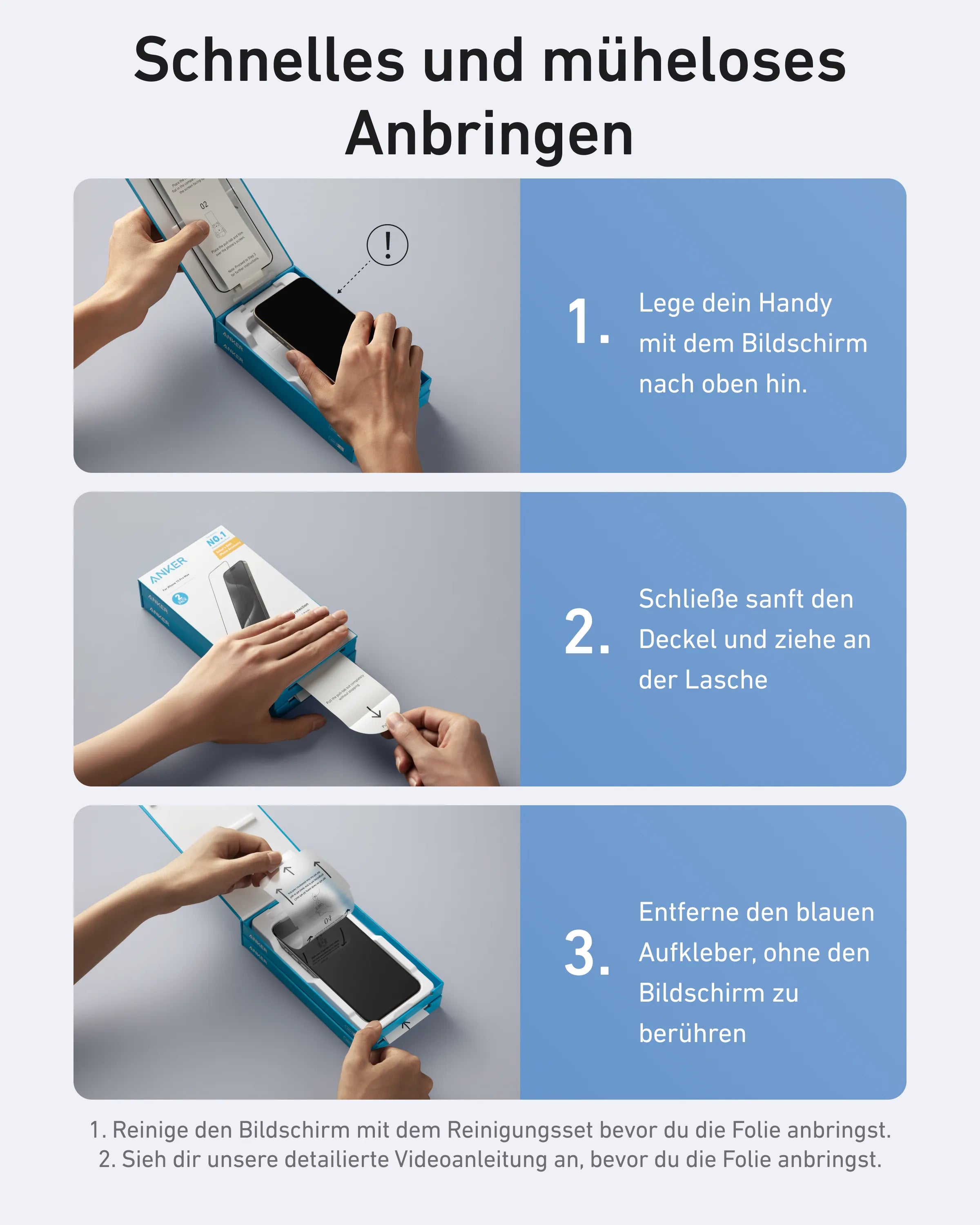 Anker Easy Fit Screen Protector (2-Pack) for iPhone 16 Plus