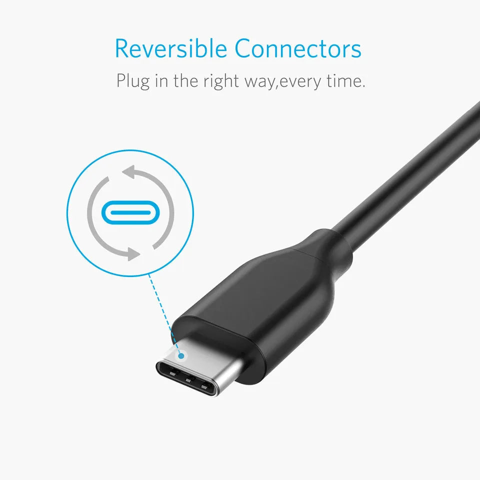 PowerLine USB-C to USB 3.0 Cable (6ft, 10ft)