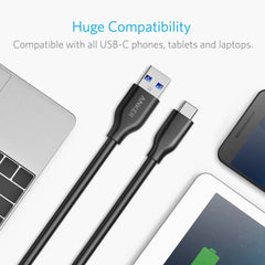 PowerLine USB-C to USB 3.0 Cable (6ft, 10ft)