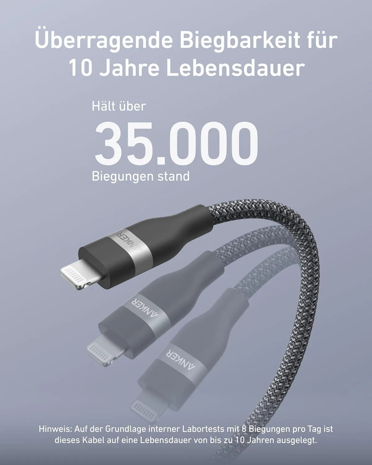Anker USB-C to Lightning Cable (1.8m, Upcycled Braided Fabric)