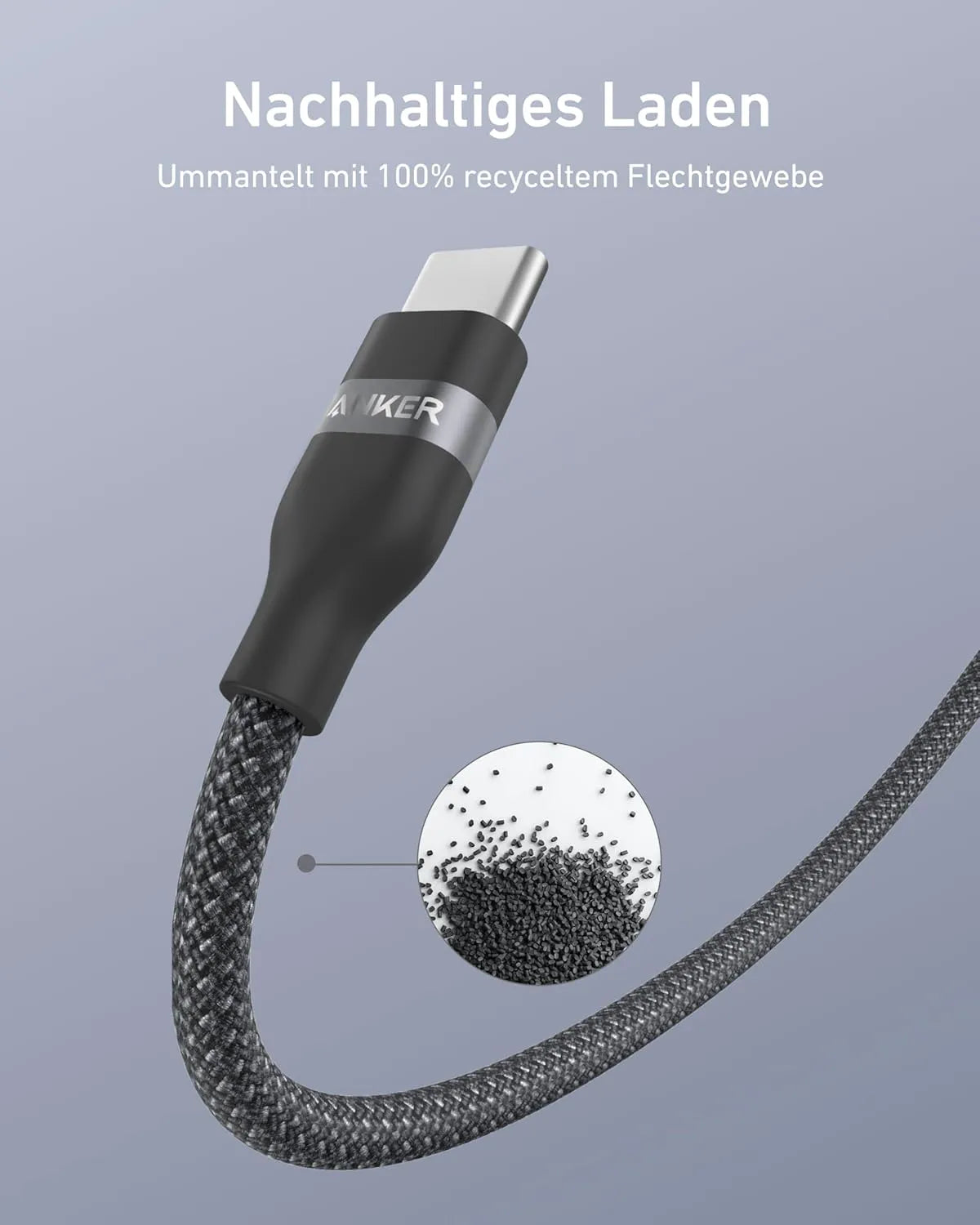 Anker USB-C to Lightning Cable (1.8m, Upcycled Braided Fabric)