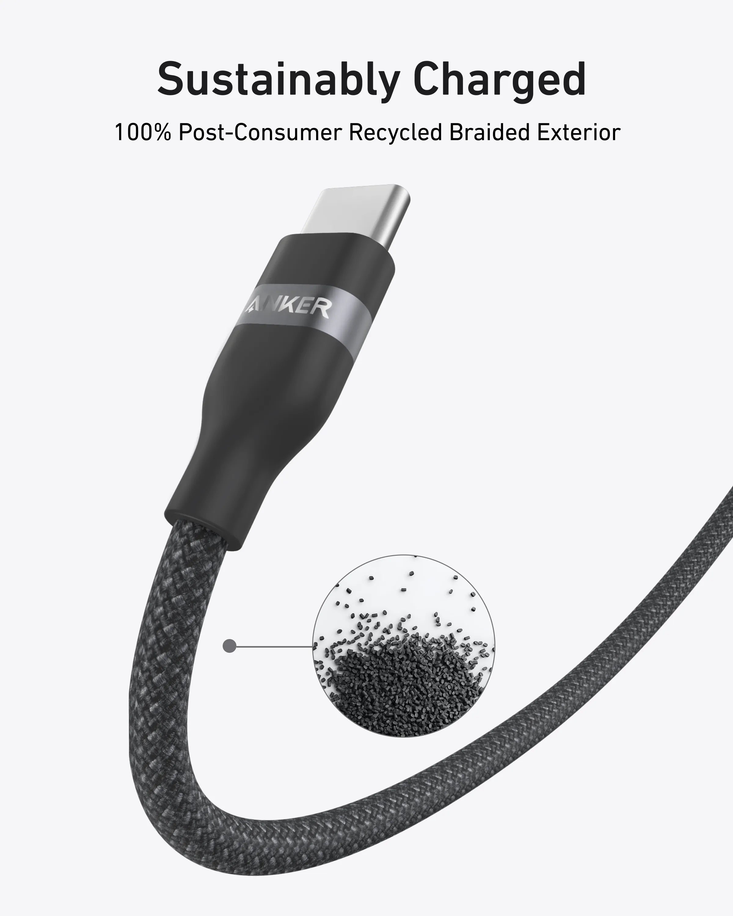 Anker Prime Charger (200W, 6 Ports, GaN) & Anker USB-C to USB-C Cable (240W, Braided Recycled)