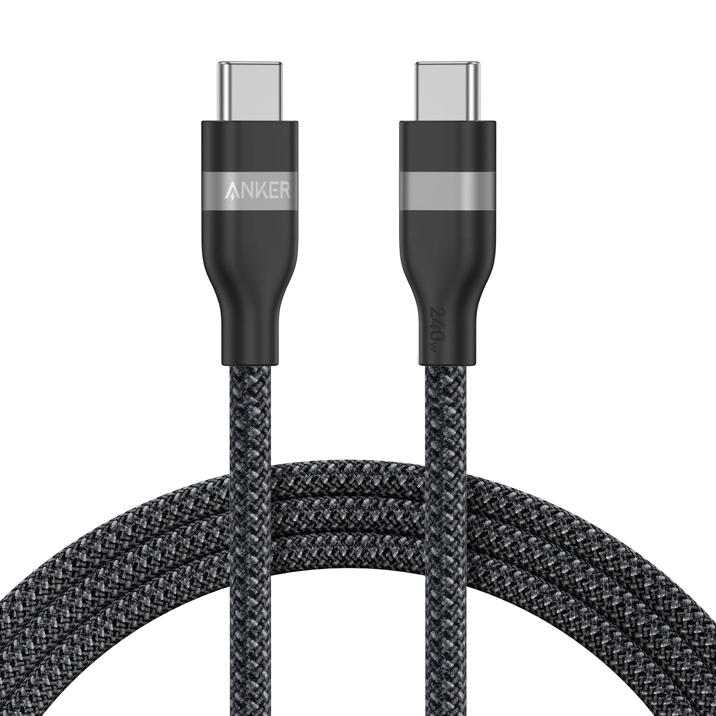 Anker USB-C to USB-C Cable (180cm, 240W, Upcycled Braided) + Anker USB-C to USB-C Cable (90cm, 240W, Upcycled Braided)