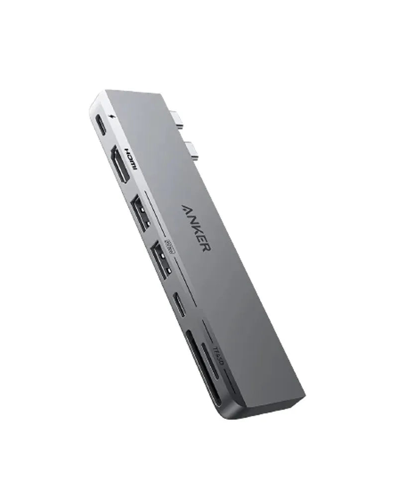 Anker Prime Charger (250W, 6 Ports, GaNPrime) + Anker 547 USB-C Hub (7-in-2, for MacBook, Gray)