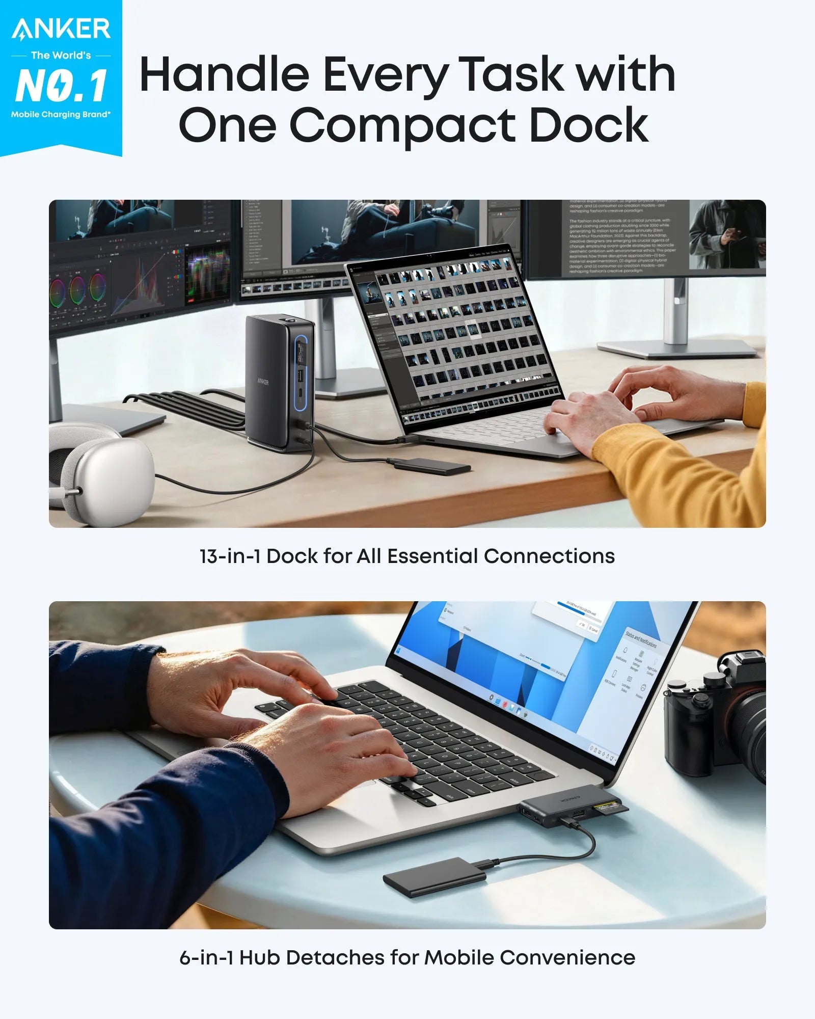 Anker Nano Docking Station with Prime USB-C Cable