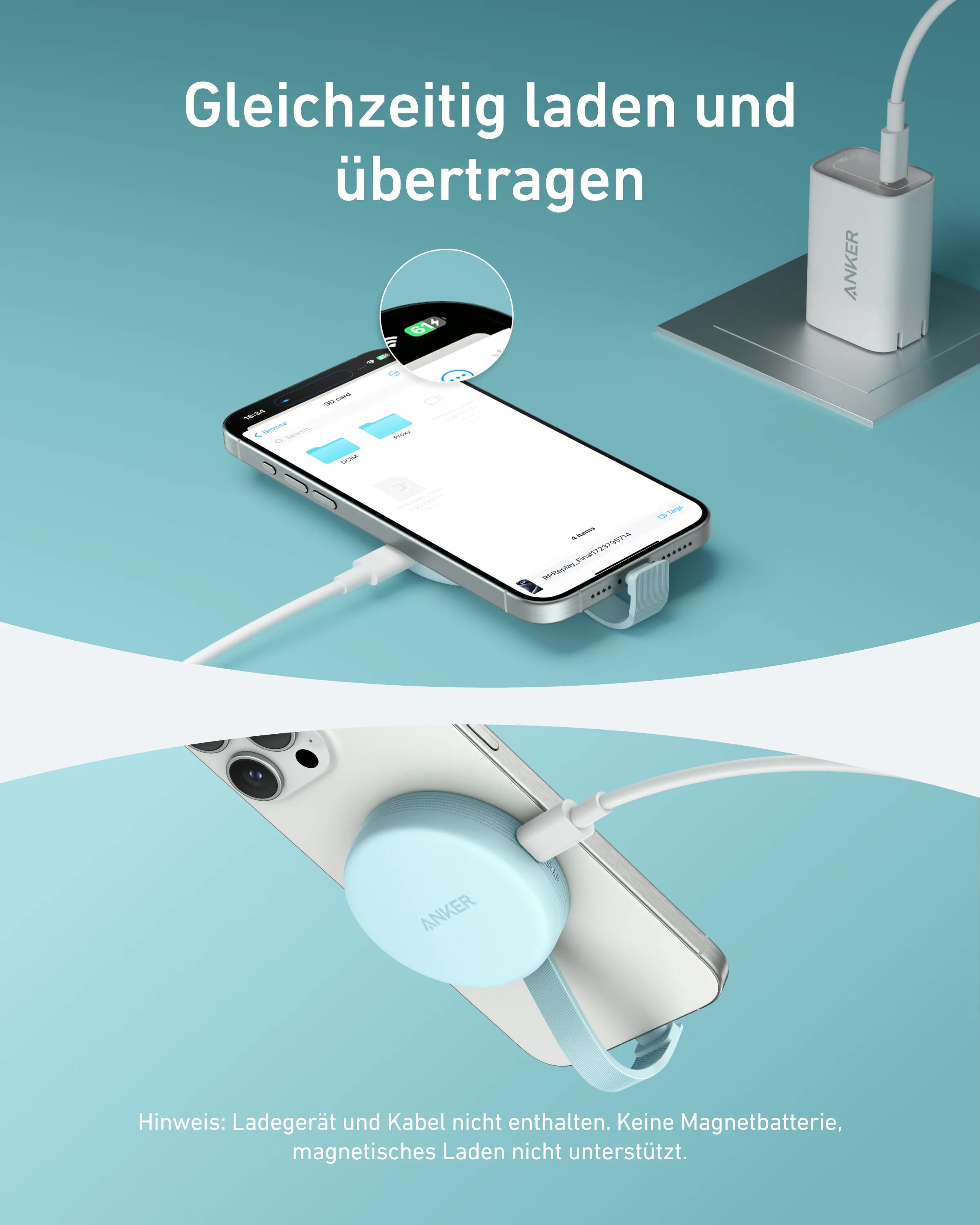 Anker MagGo USB-C Charger (3-in-1, 10 Gbit/s, for iPhone)