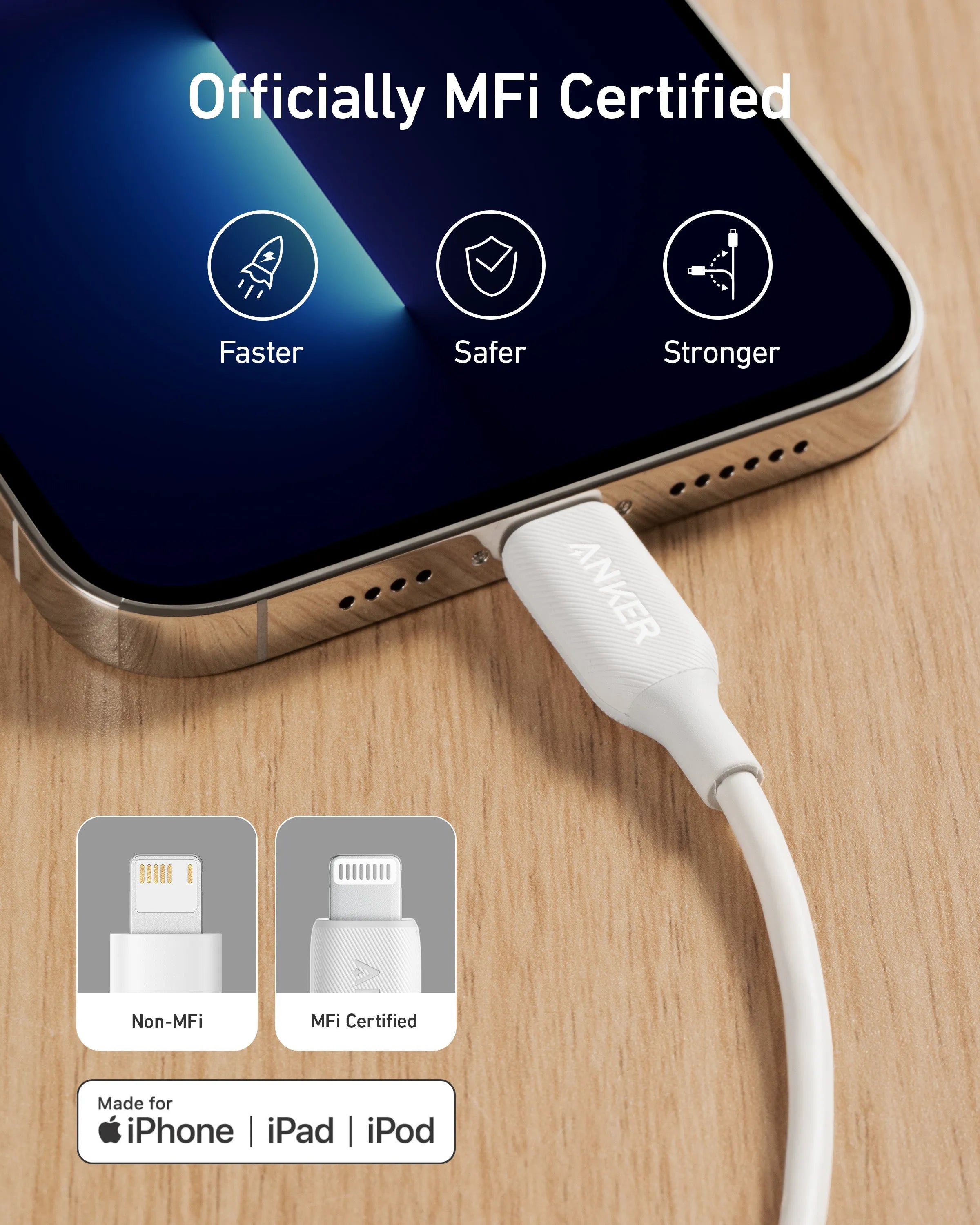 Anker 541 USB-A to Lightning Cable (0.9m / 1.8m)