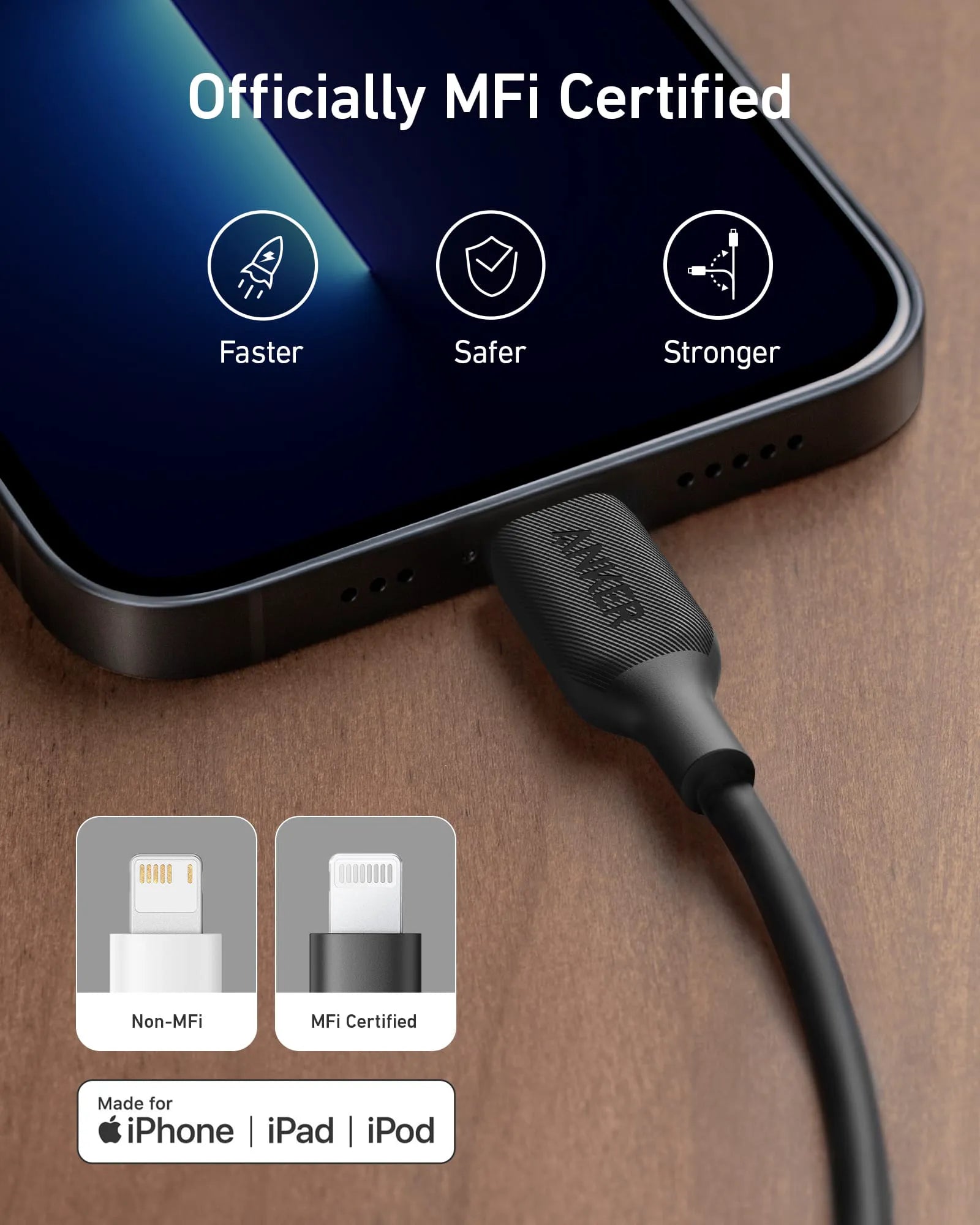 Anker 541 USB-C to Lightning Cable (1ft / 3ft / 6ft)
