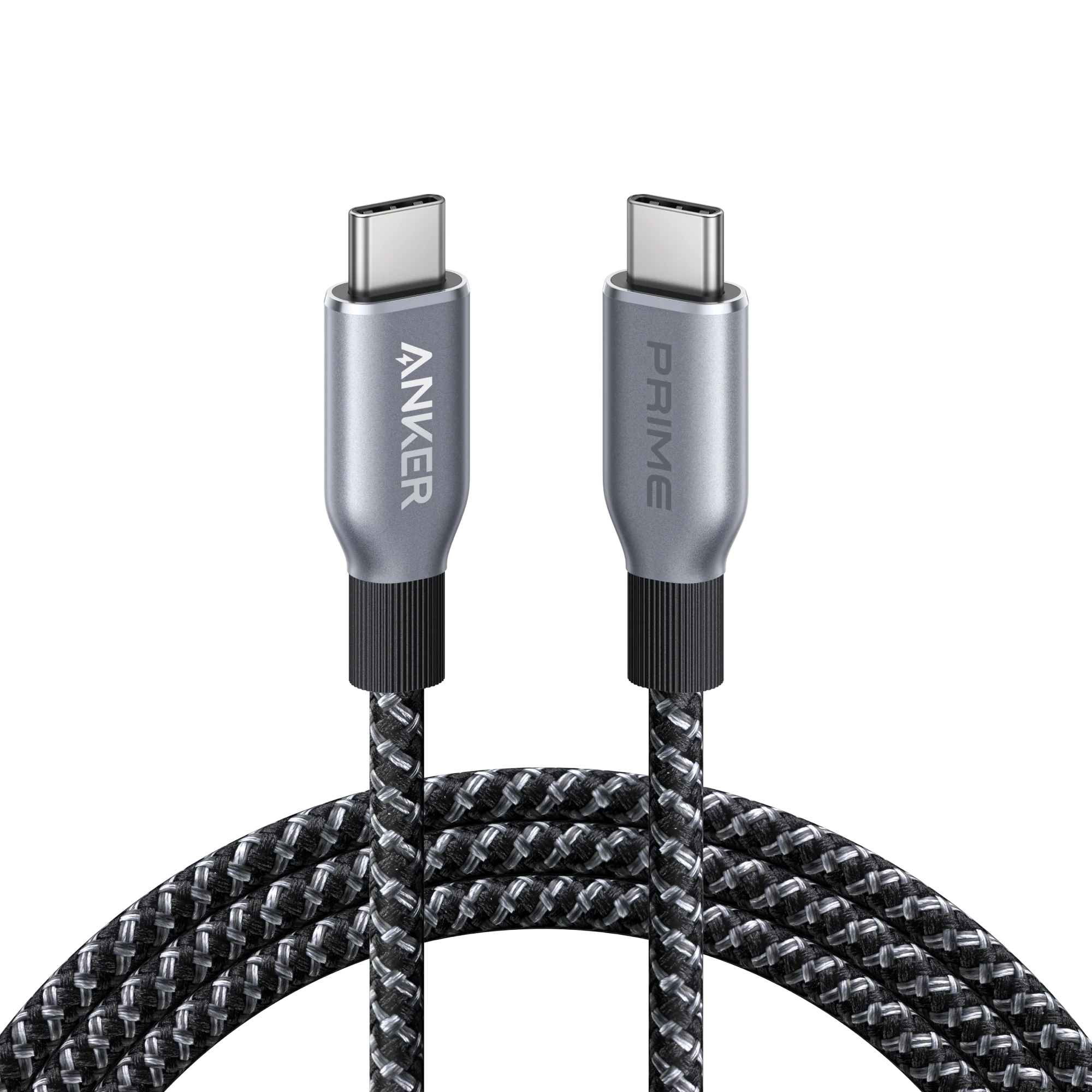 Anker Prime Charger (100W, 3 Ports, GaN) + Anker Prime USB-C to USB-C Cable (1.8m, 240W, Upcycled Braided Design)