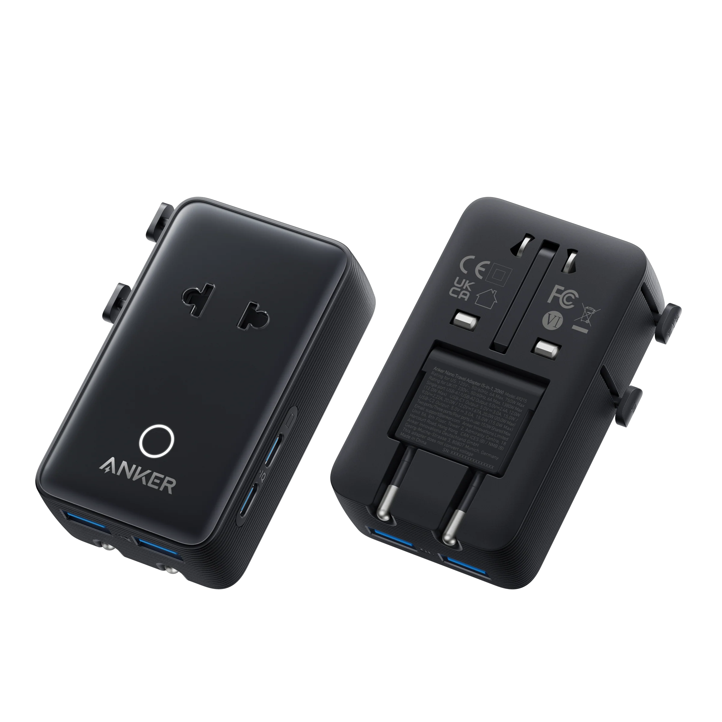 Anker Nano Travel Adapter (5-in-1, 20W)