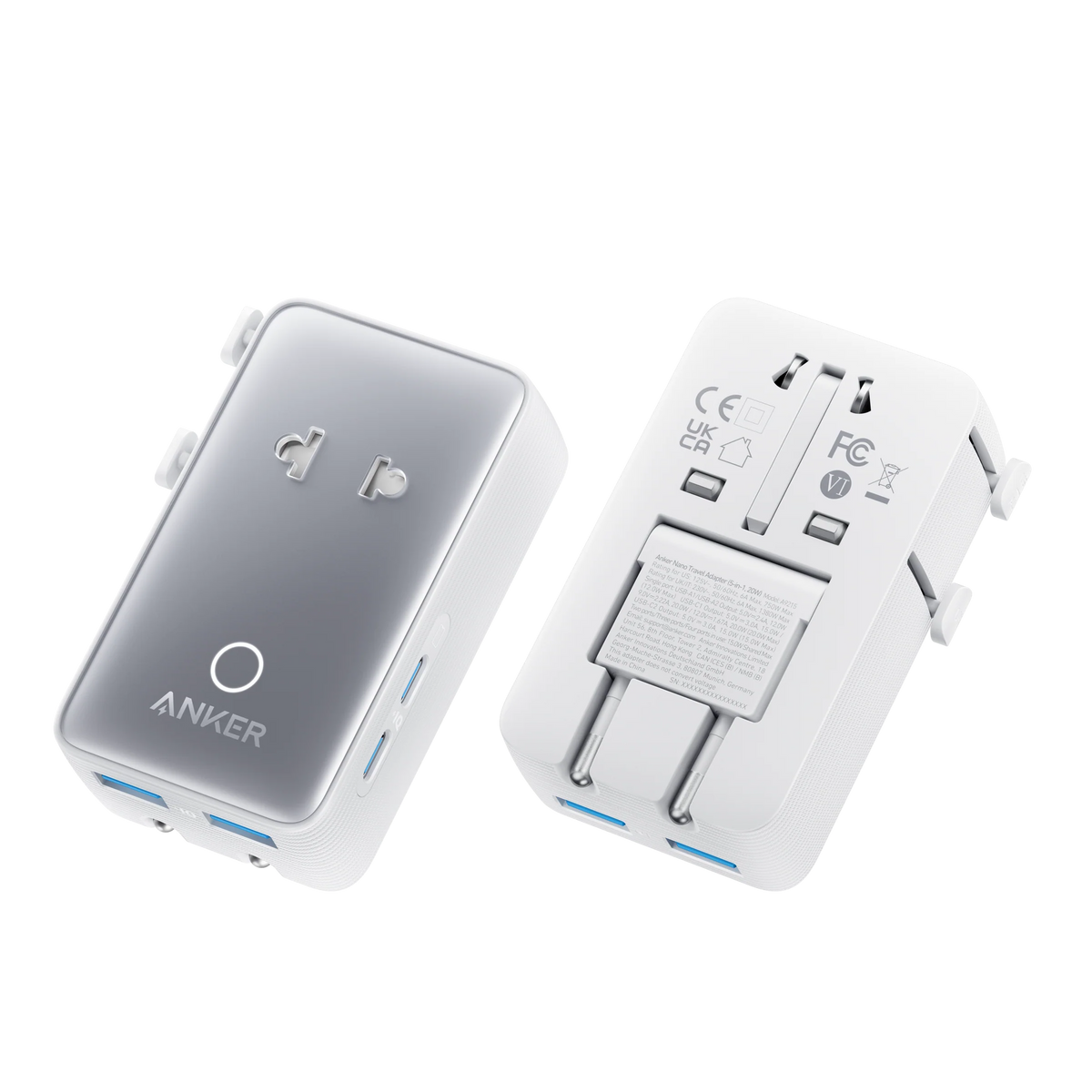 Anker Nano Travel Adapter (5-in-1, 20W)